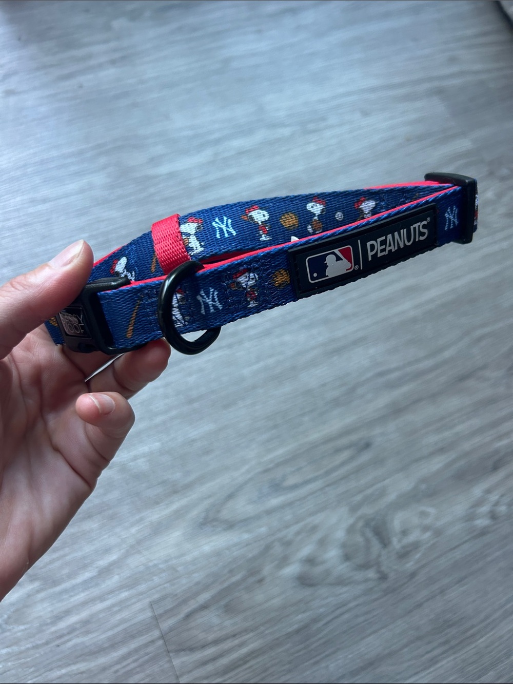 Peanuts x MLB x Sassy Woof New York Yankees Snoopy Dog collar